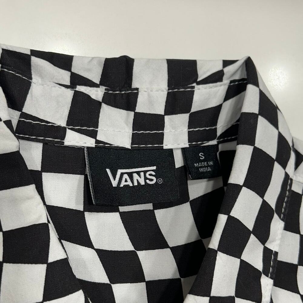 Vans Y2K Grunge Checkered Button Up Men's Shirt NWT Size S New - Picture 3 of 8